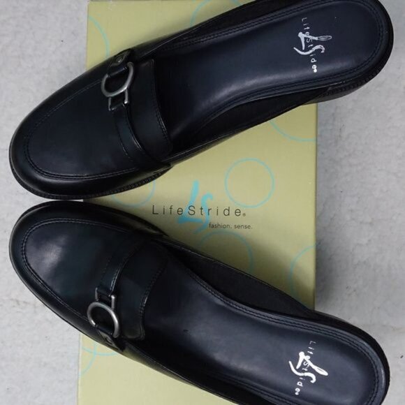 NIB Life Stride Panther Black Stratto 875L03 Size 8M NEW - Picture 1 of 6